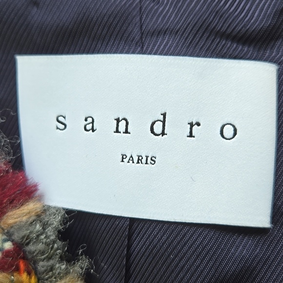 SANDRO Marianne Wool-blend Tweed Jacket Size 36 NWT - Picture 5 of 10
